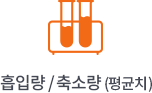흡입량 / 축소량 (평균치)